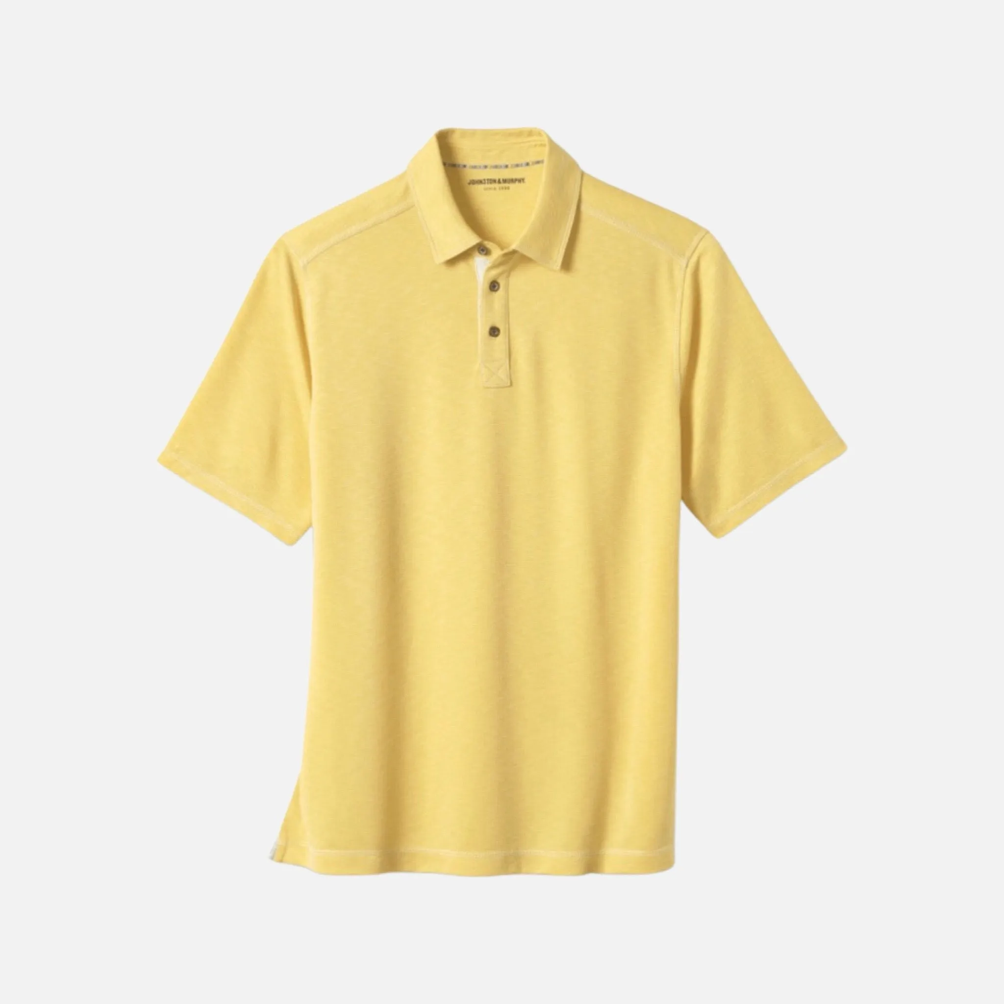 Men’s yellow Johnston Murphy polo shirit