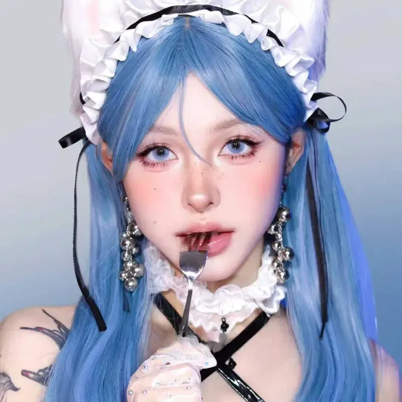 Michi Blue Streamer Cosplay Wig ON1511