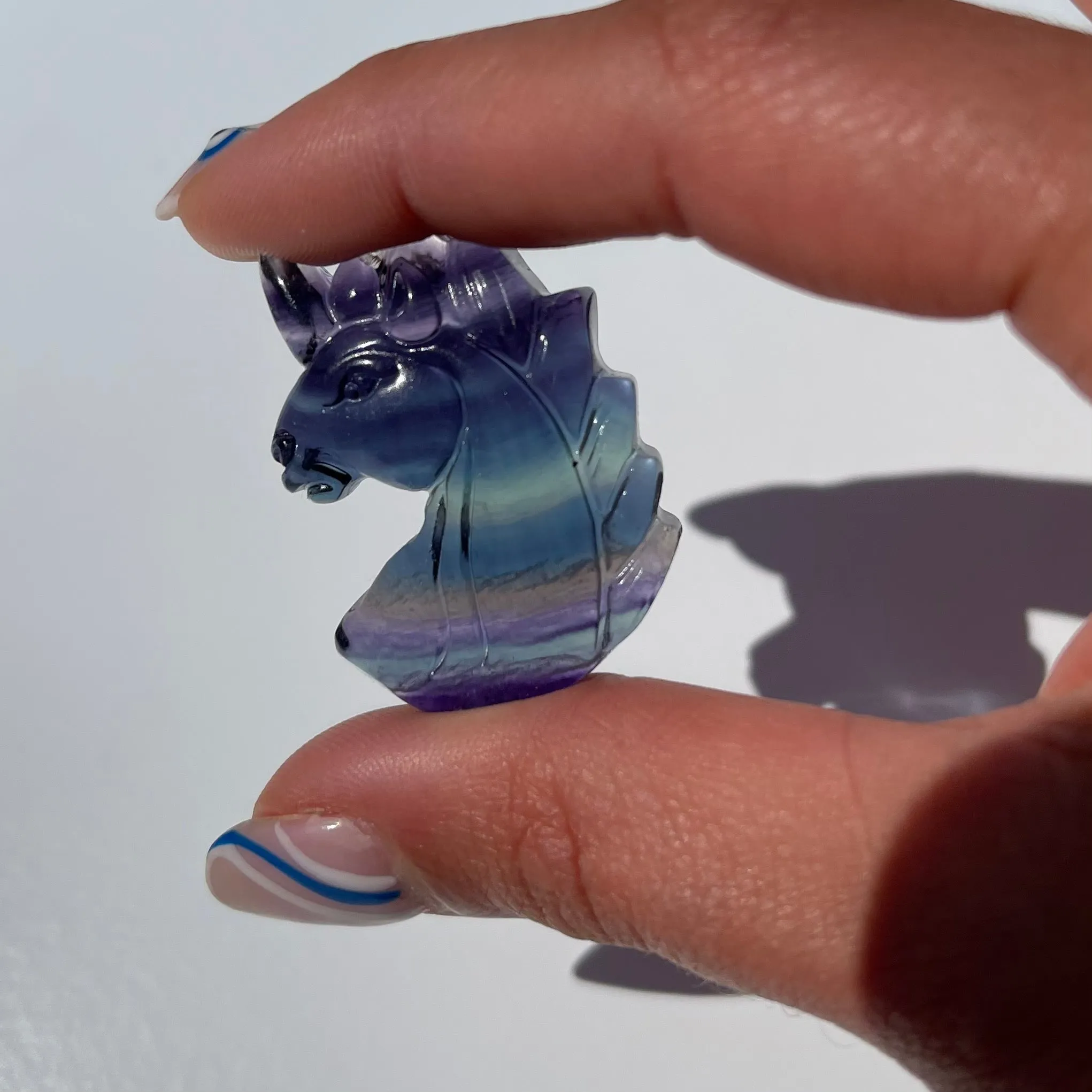 Mini Rainbow Fluorite Unicorn