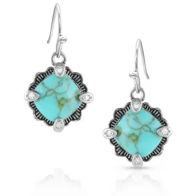 Montana Silversmiths Crystal Cornerstone Turquoise Earrings