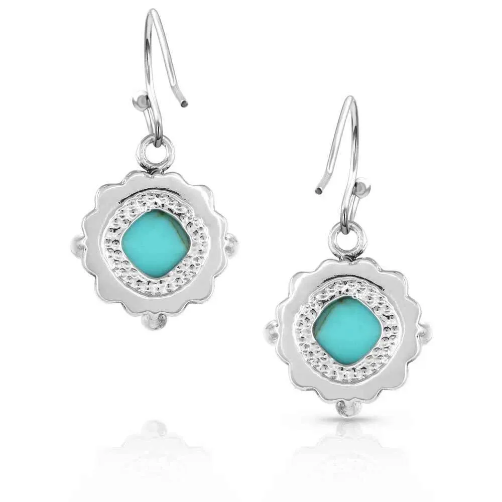 Montana Silversmiths Crystal Cornerstone Turquoise Earrings