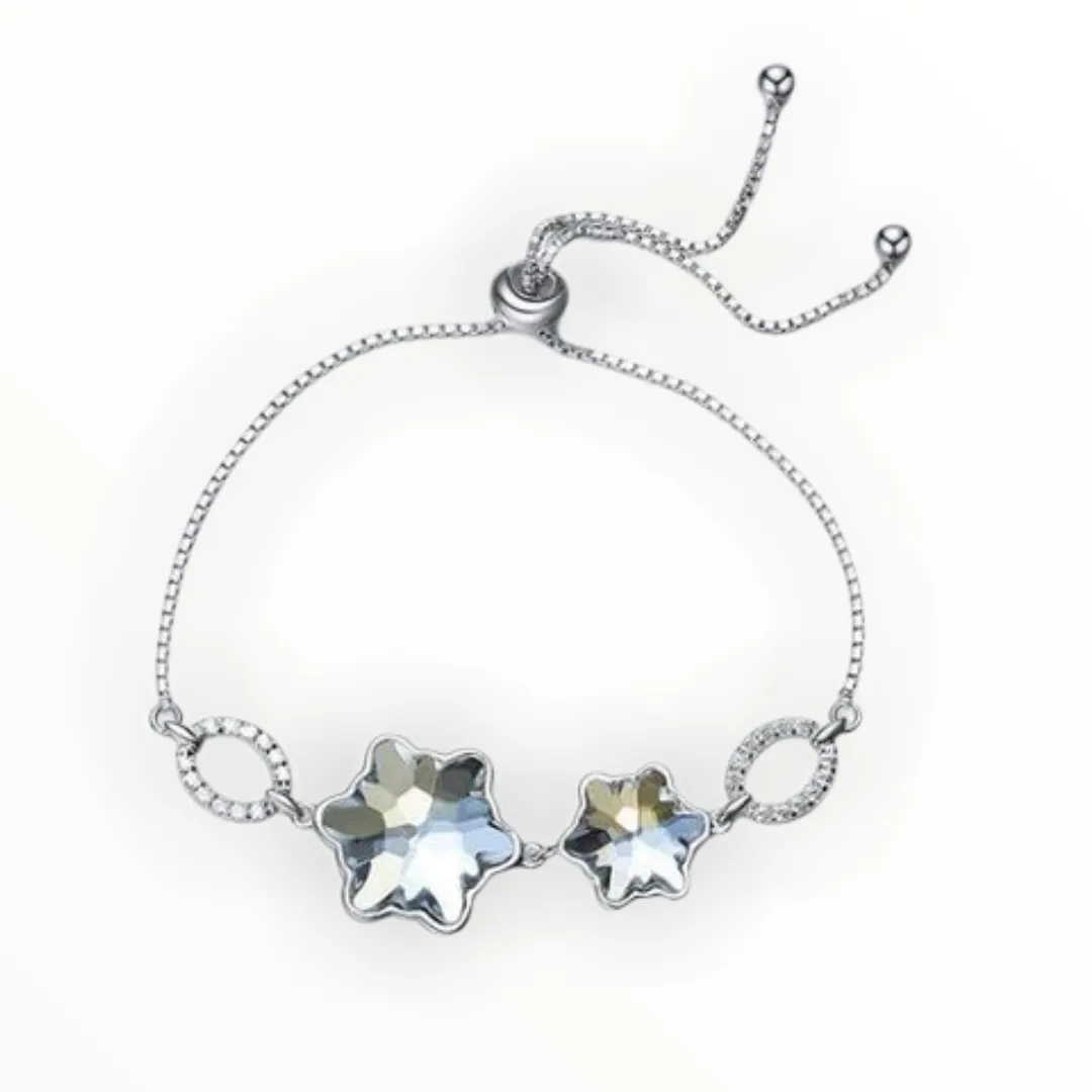 Moonlight snowflake Swarovski crystal bracelet