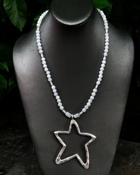 Moonstone beaded and Star necklace