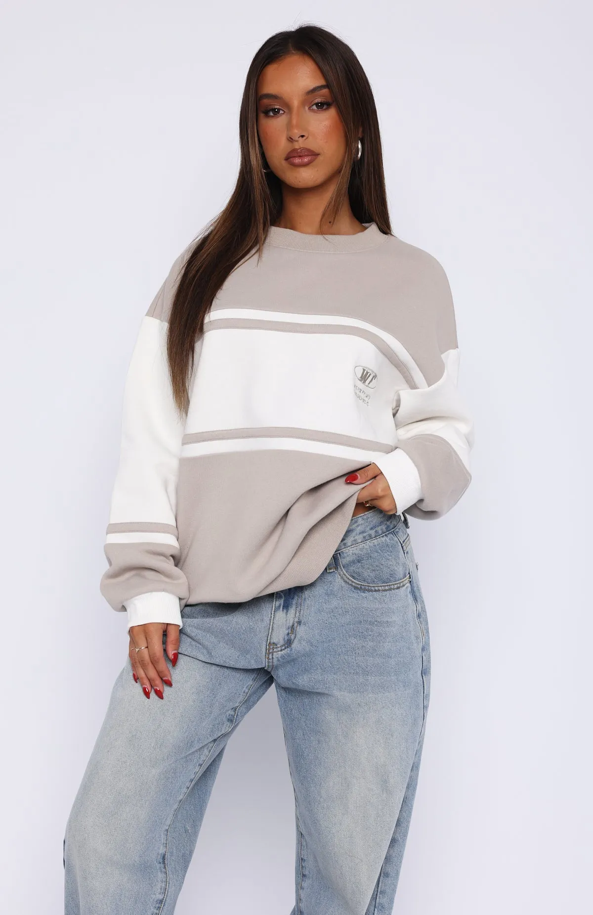 Moving Forward Oversized Sweater Moon