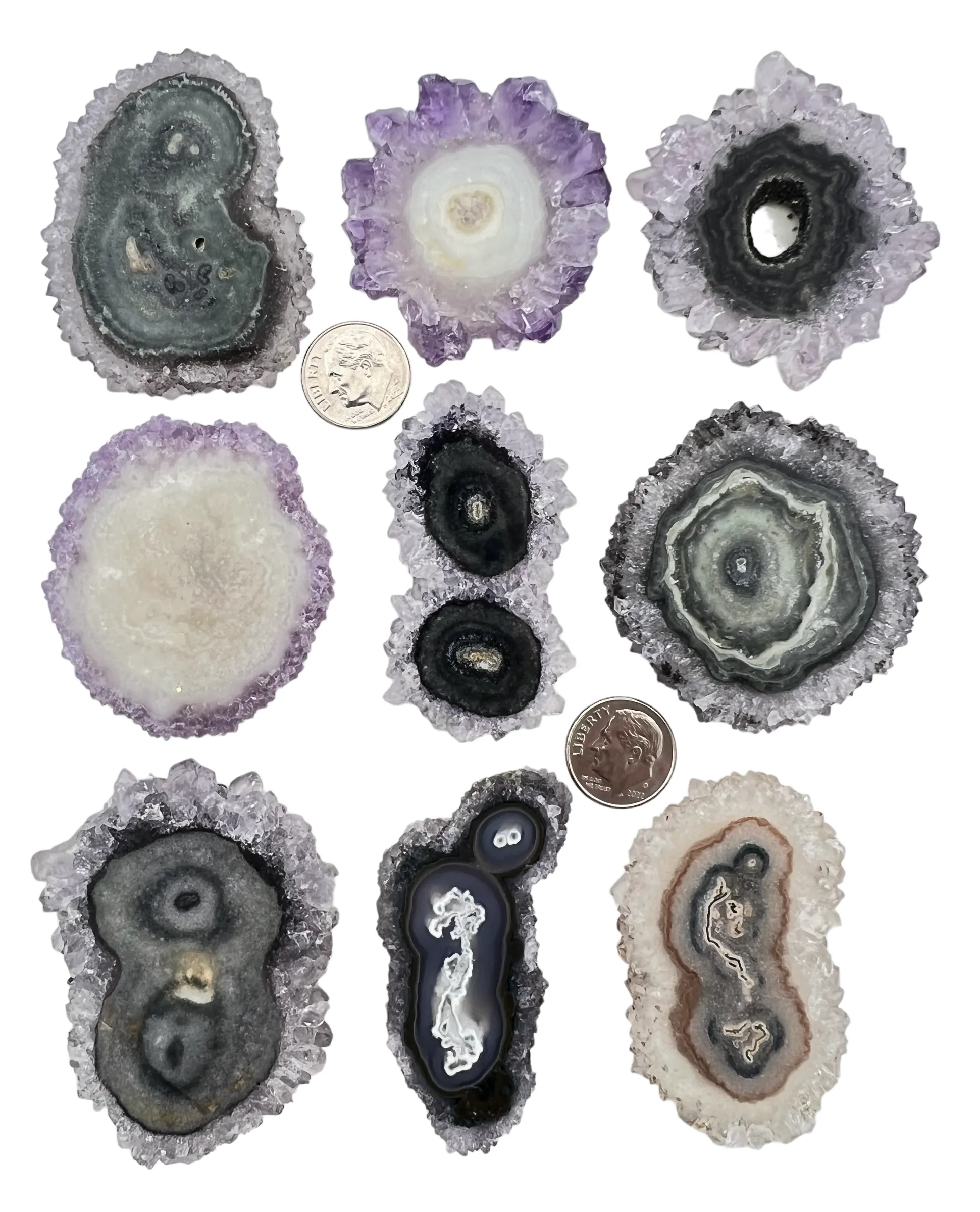 Natural Amethyst Stalactite Slices BIG 45-60mm (Select One Stone)