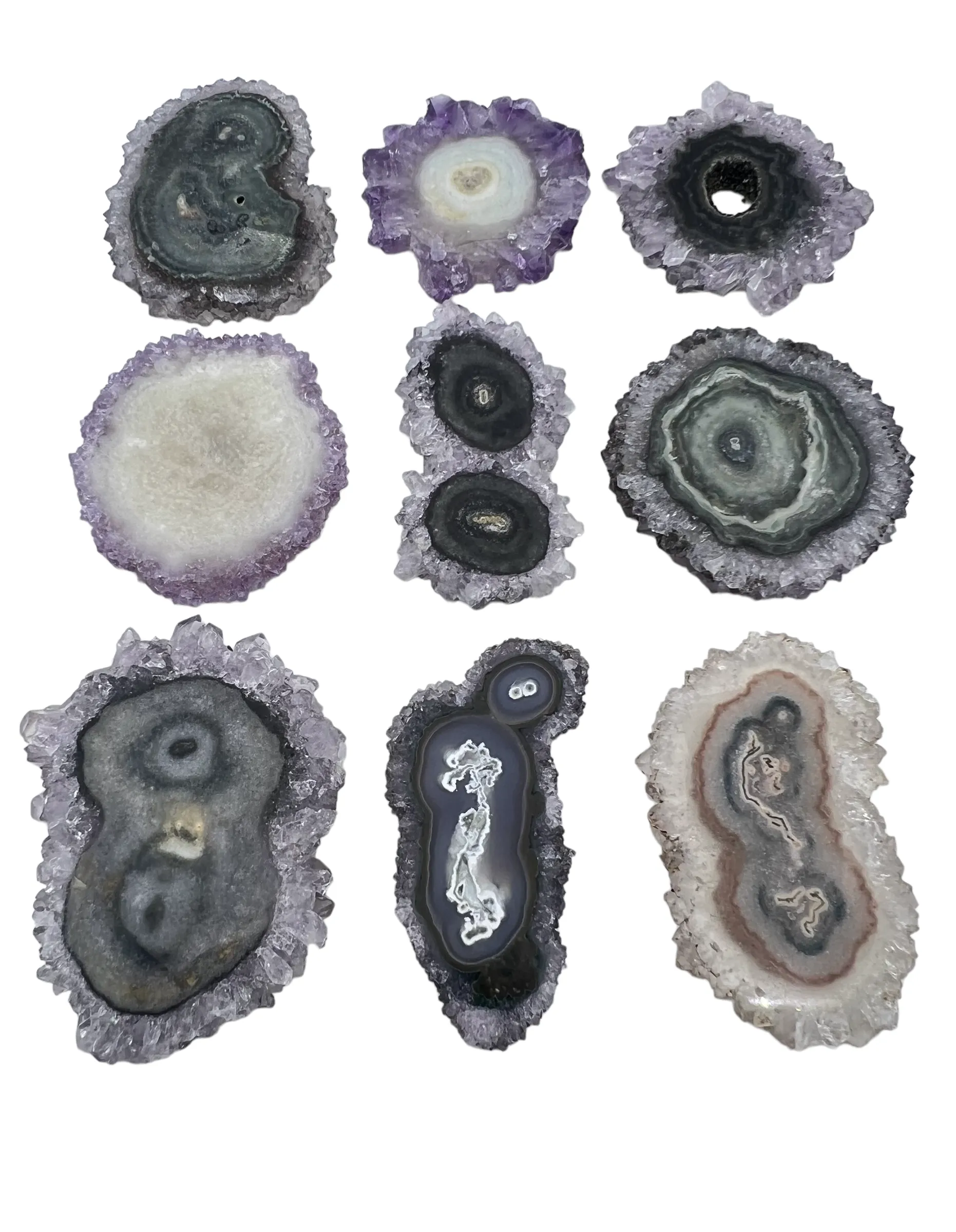 Natural Amethyst Stalactite Slices BIG 45-60mm (Select One Stone)