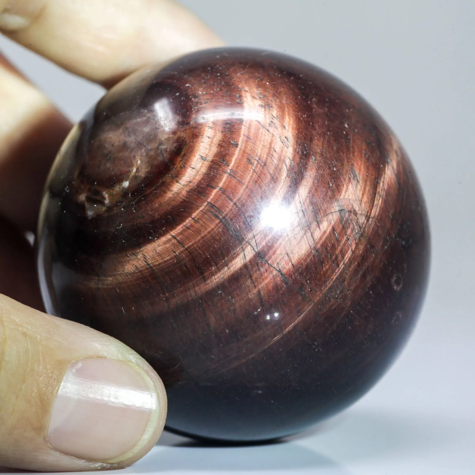 Natural Red Tiger Eye Crystal Ball Sphere