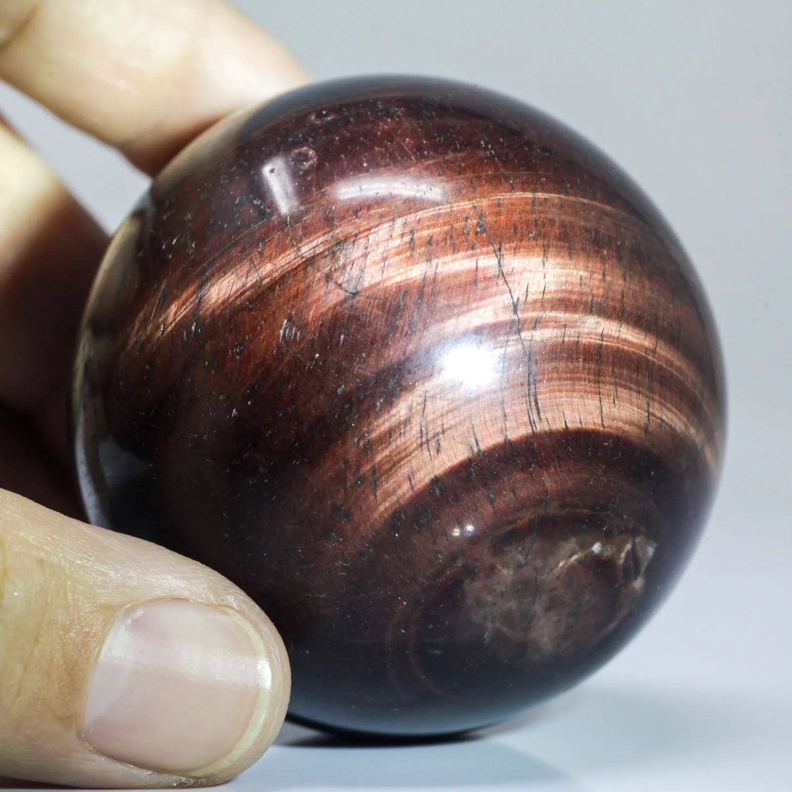 Natural Red Tiger Eye Crystal Ball Sphere