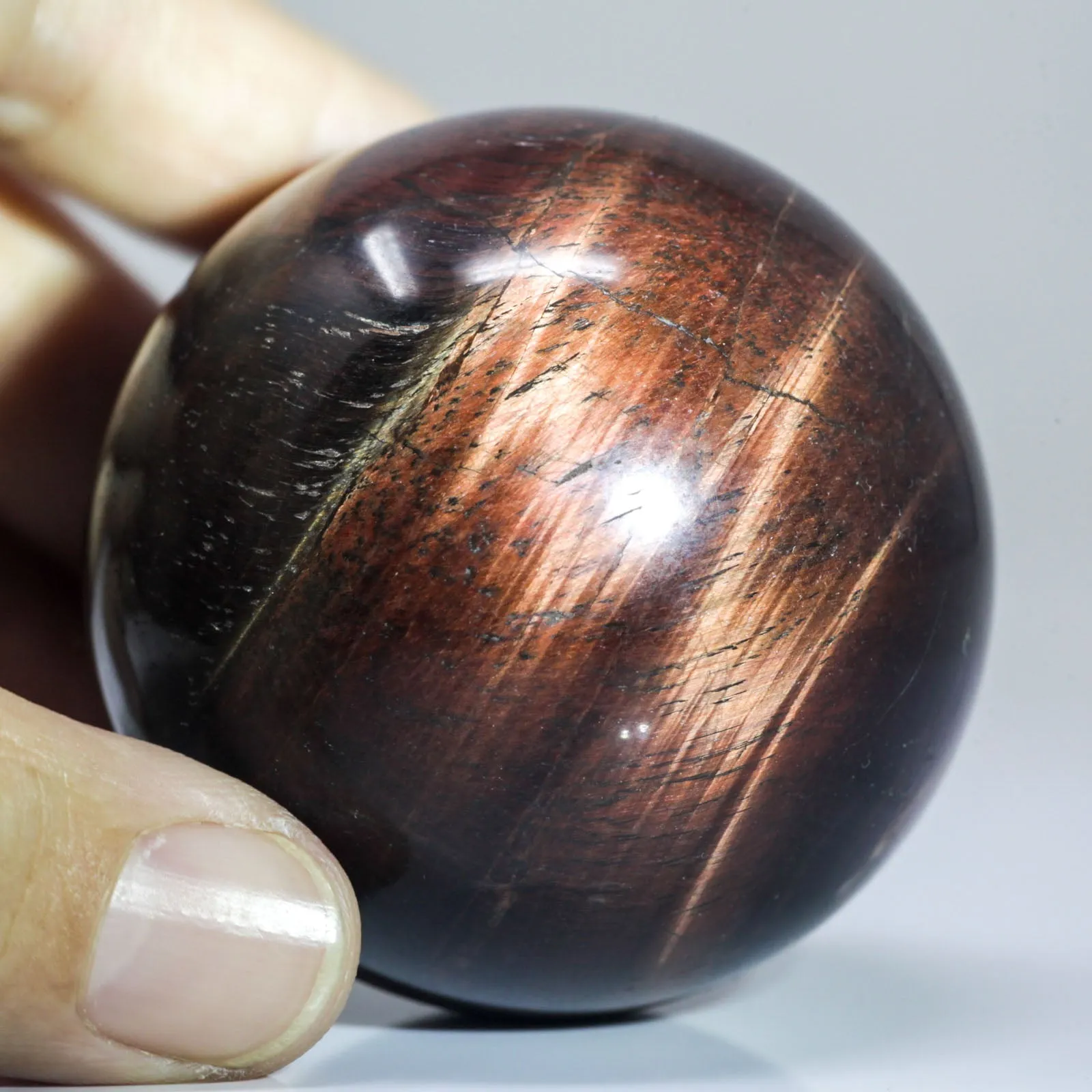 Natural Red Tiger Eye Crystal Ball Sphere