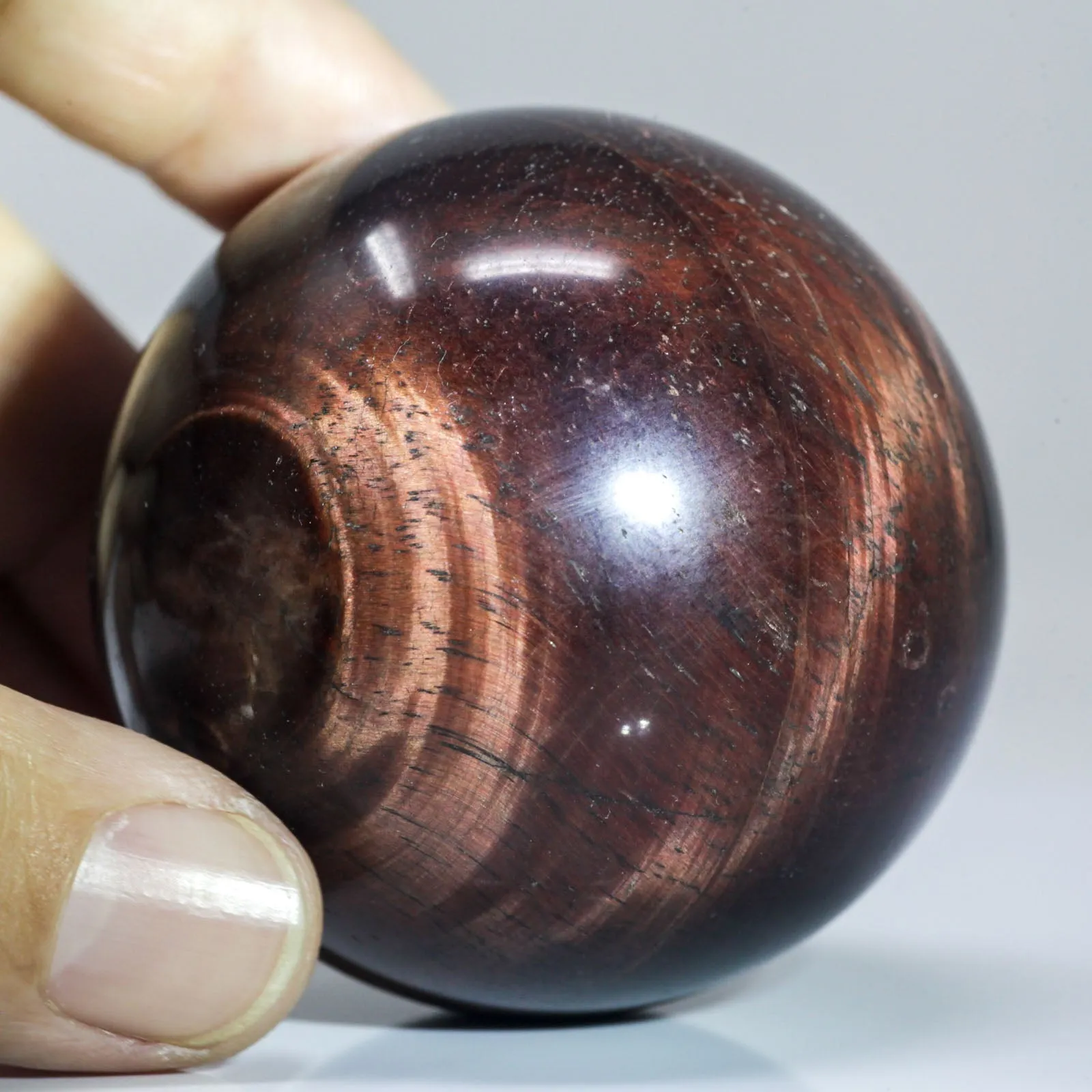 Natural Red Tiger Eye Crystal Ball Sphere