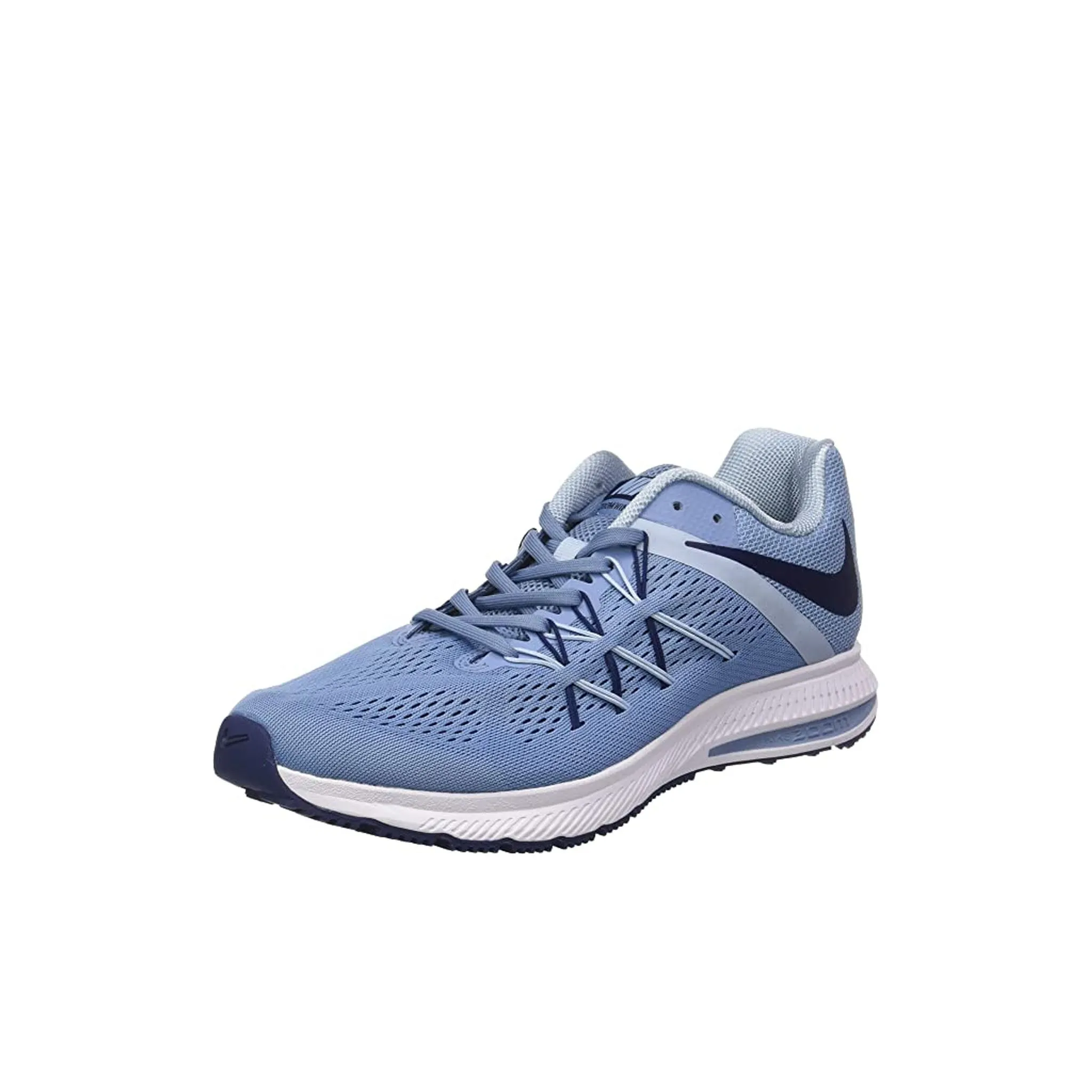 Nike Zoom Winflo 3 Lace Up Blue Synthetic Mens Running Trainers 831561 405