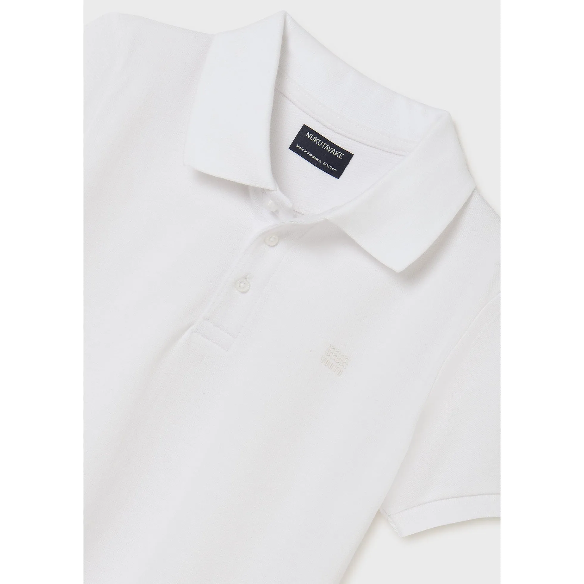 Nukutavake Boys Basic Short Sleeve Polo _White 890-28