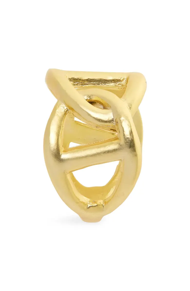 Oversized link stiff band Ring