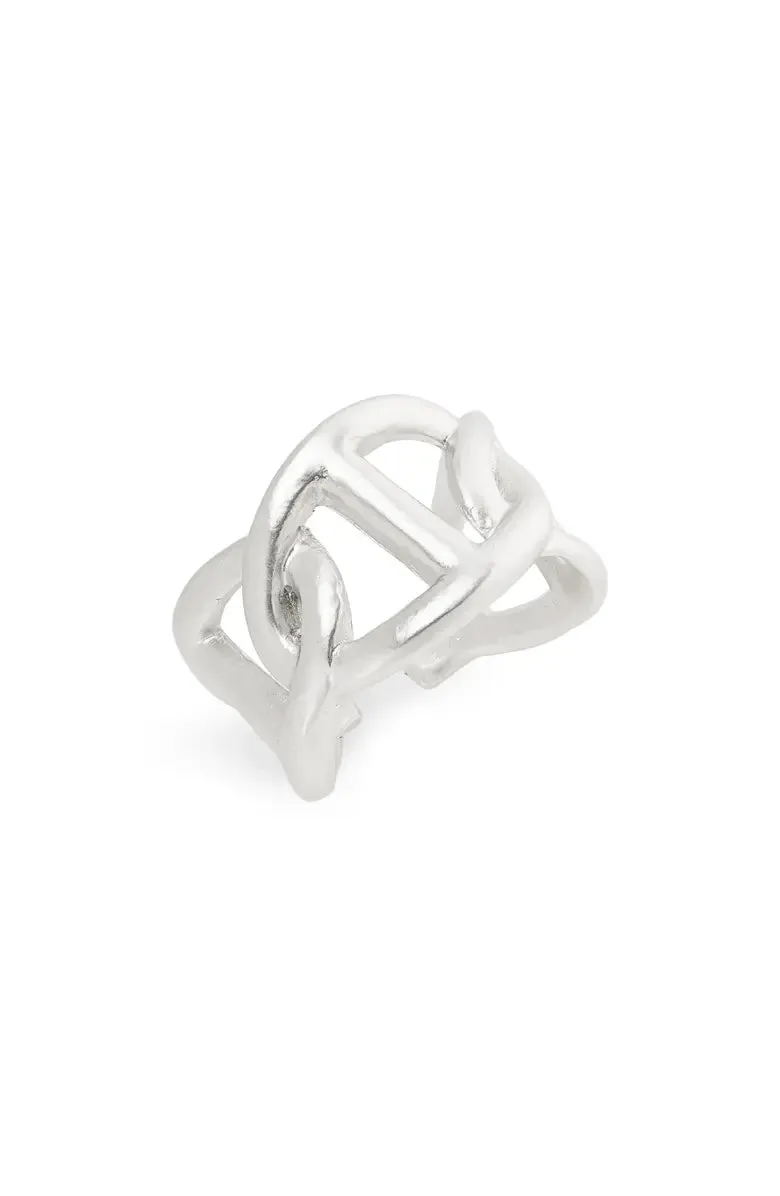 Oversized link stiff band Ring