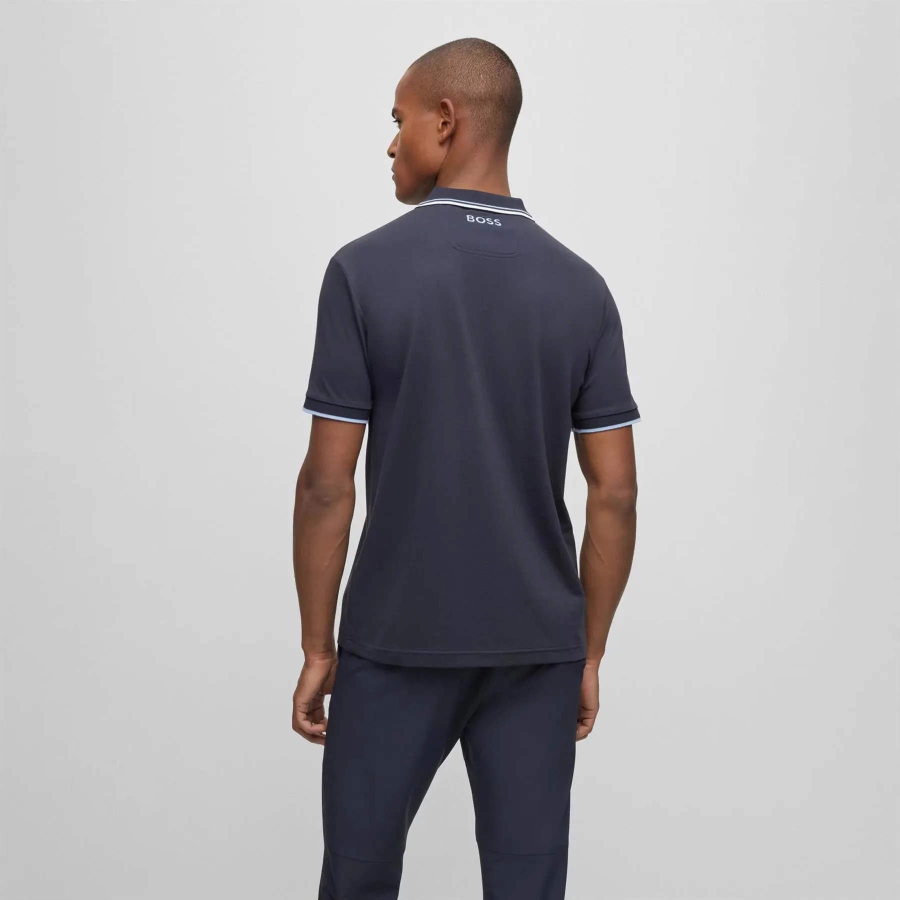 Paddy Pro Cotton Jersey Regular Fit Polo Dark Blue - W23