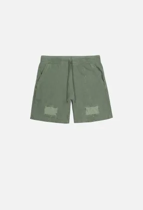 Paneled Shorts / Olive