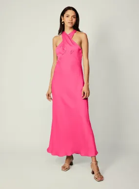 Paris Midi Dress (Pink)