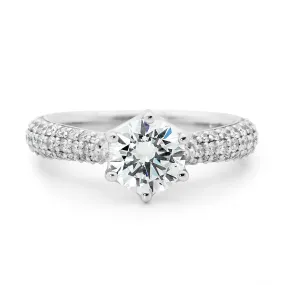 Pave Set Engagement Ring