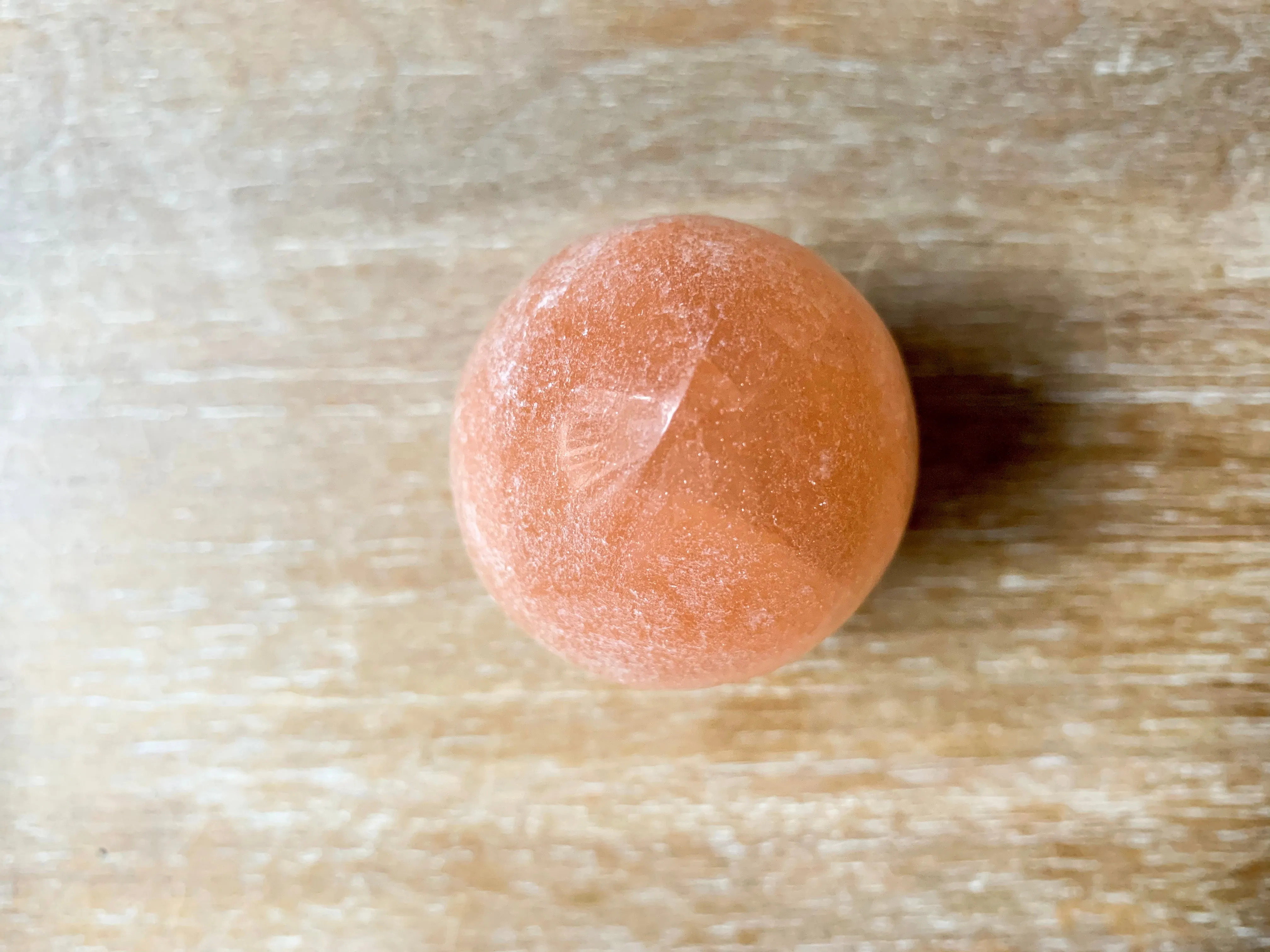 Peach Selenite Egg