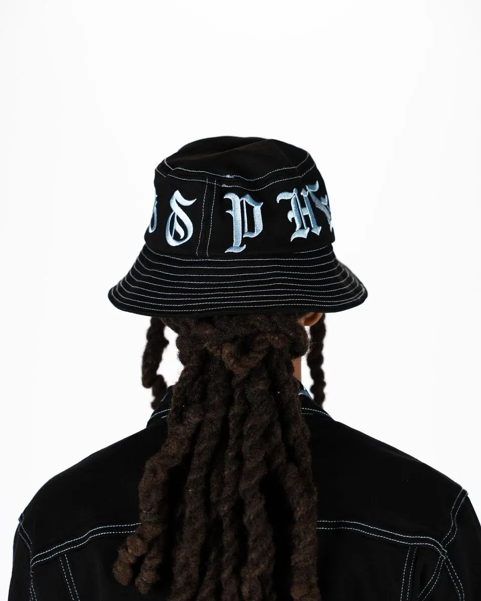 PHEELINGS DEFYING ODDS BUCKET HAT (JET BLACK/COLUMBIA BLUE)