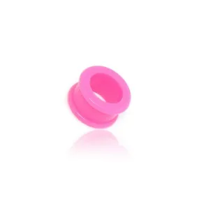 Pink Colour Silicone Flexible Double Flat Flared Tunnels