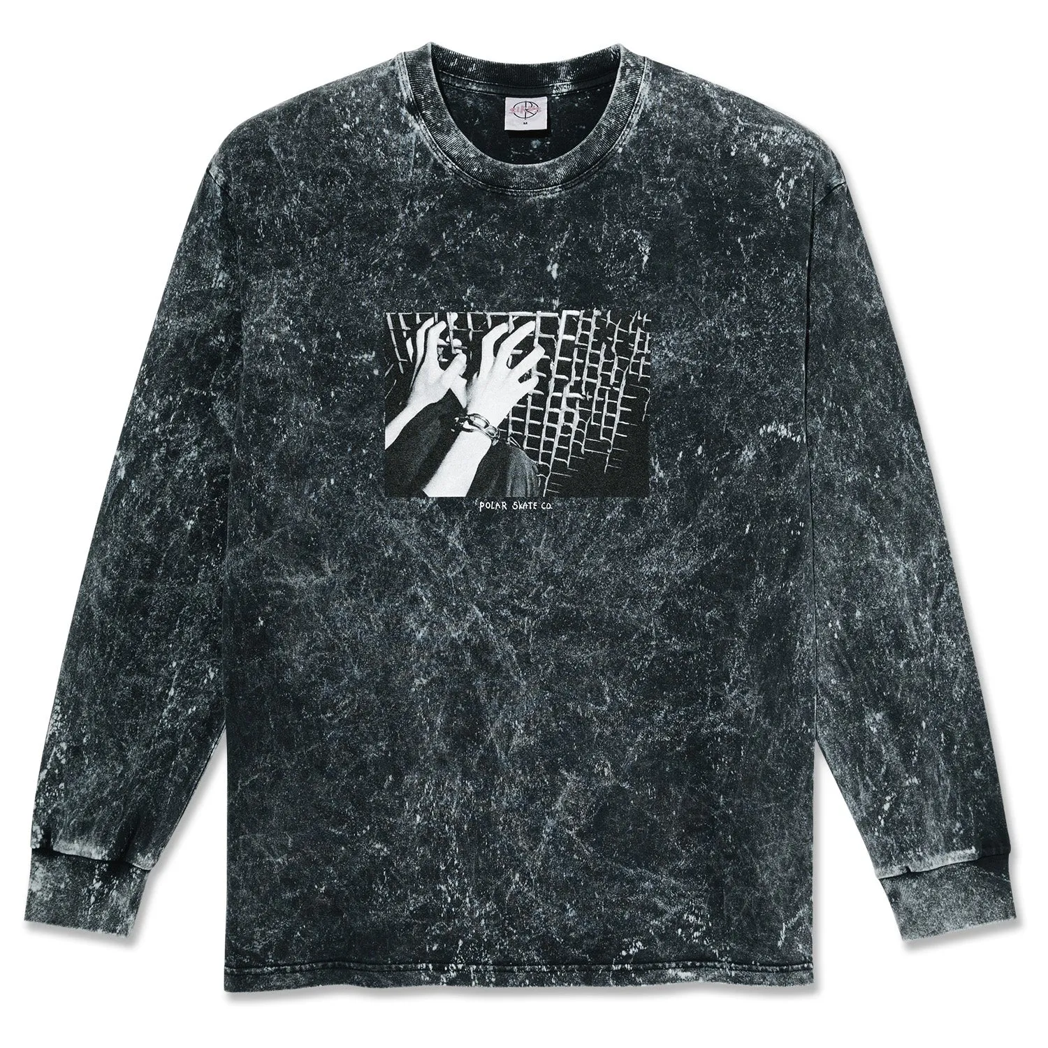 Polar Skate Co Caged Hands Acid LS Tee Black