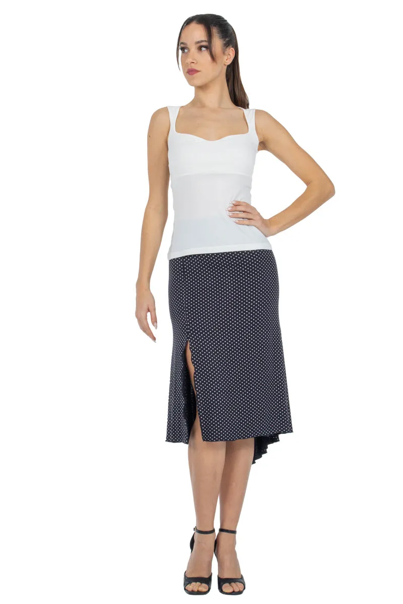 Polka Dot Skirt With Back Movement