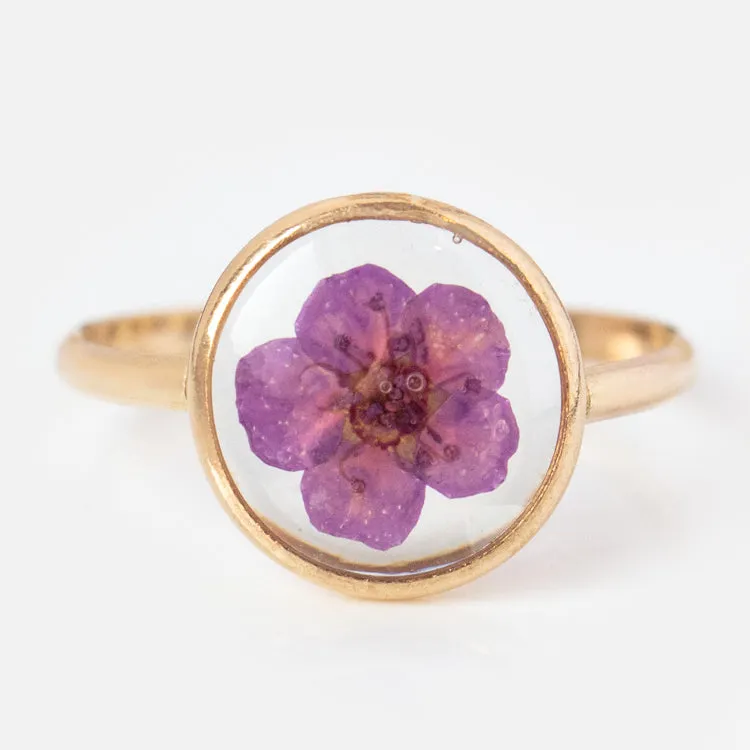 Pressed Flower Ring