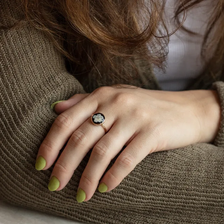 Pressed Flower Ring