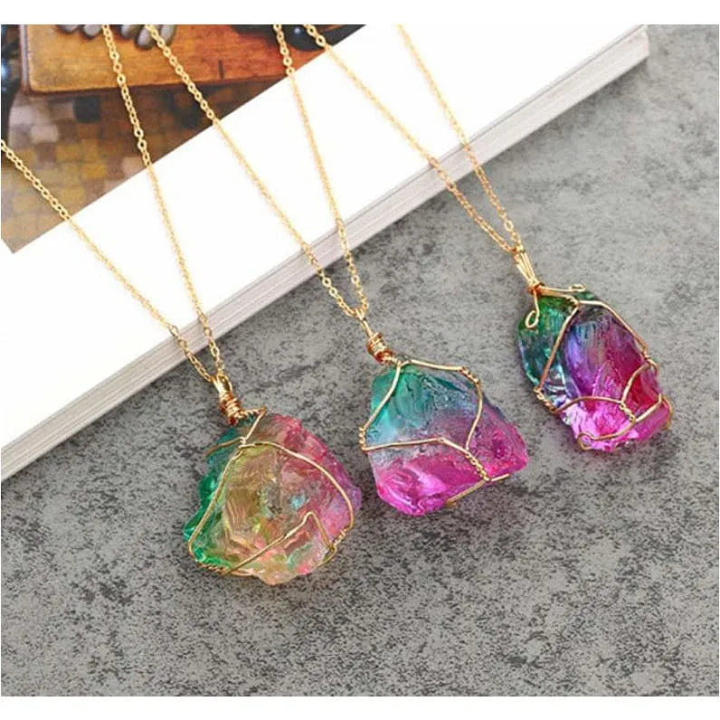 Rainbow Gemstone Necklace