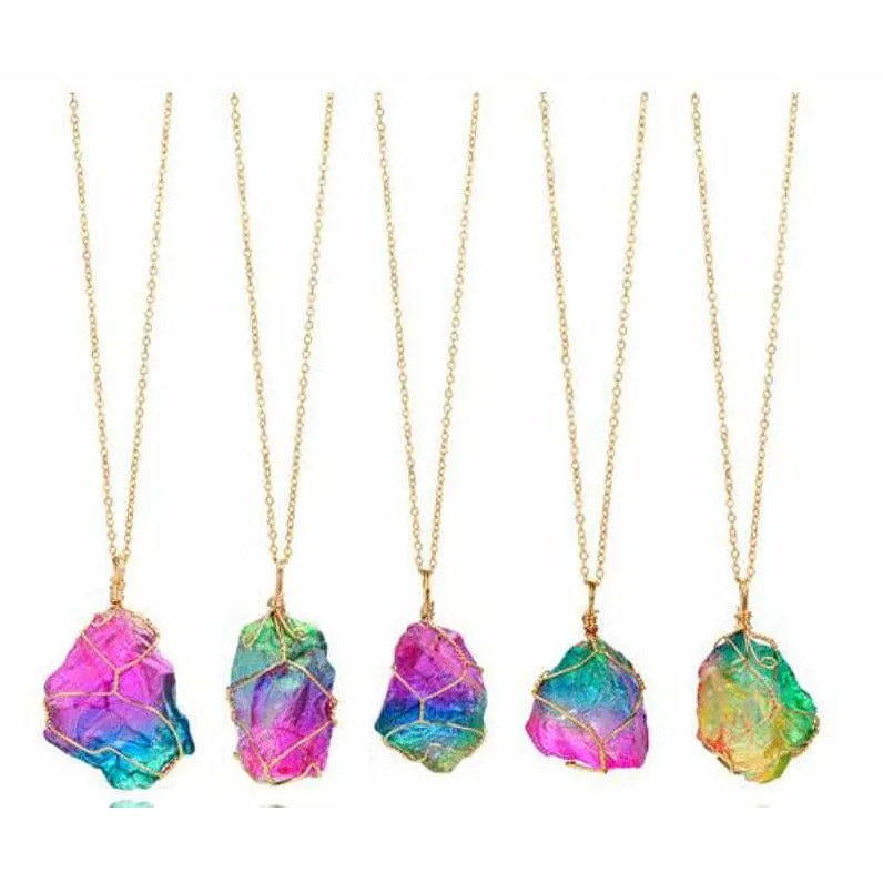 Rainbow Gemstone Necklace