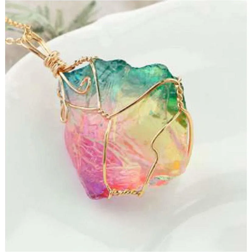 Rainbow Gemstone Necklace