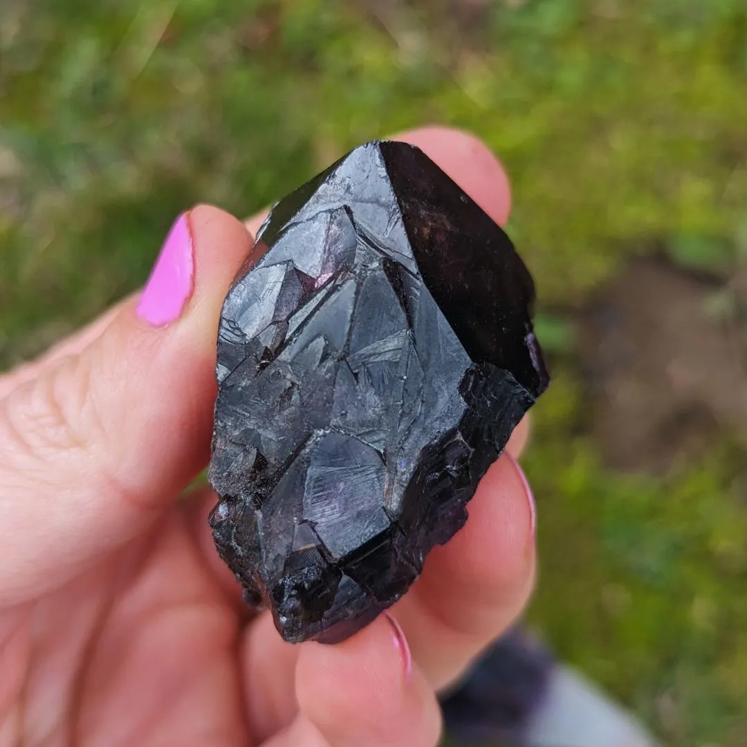 RARE FIND Deep Smoky Black Elestial Amethyst Root Crystals from Uruguay ~ Dragon Tooth Amethyst Points