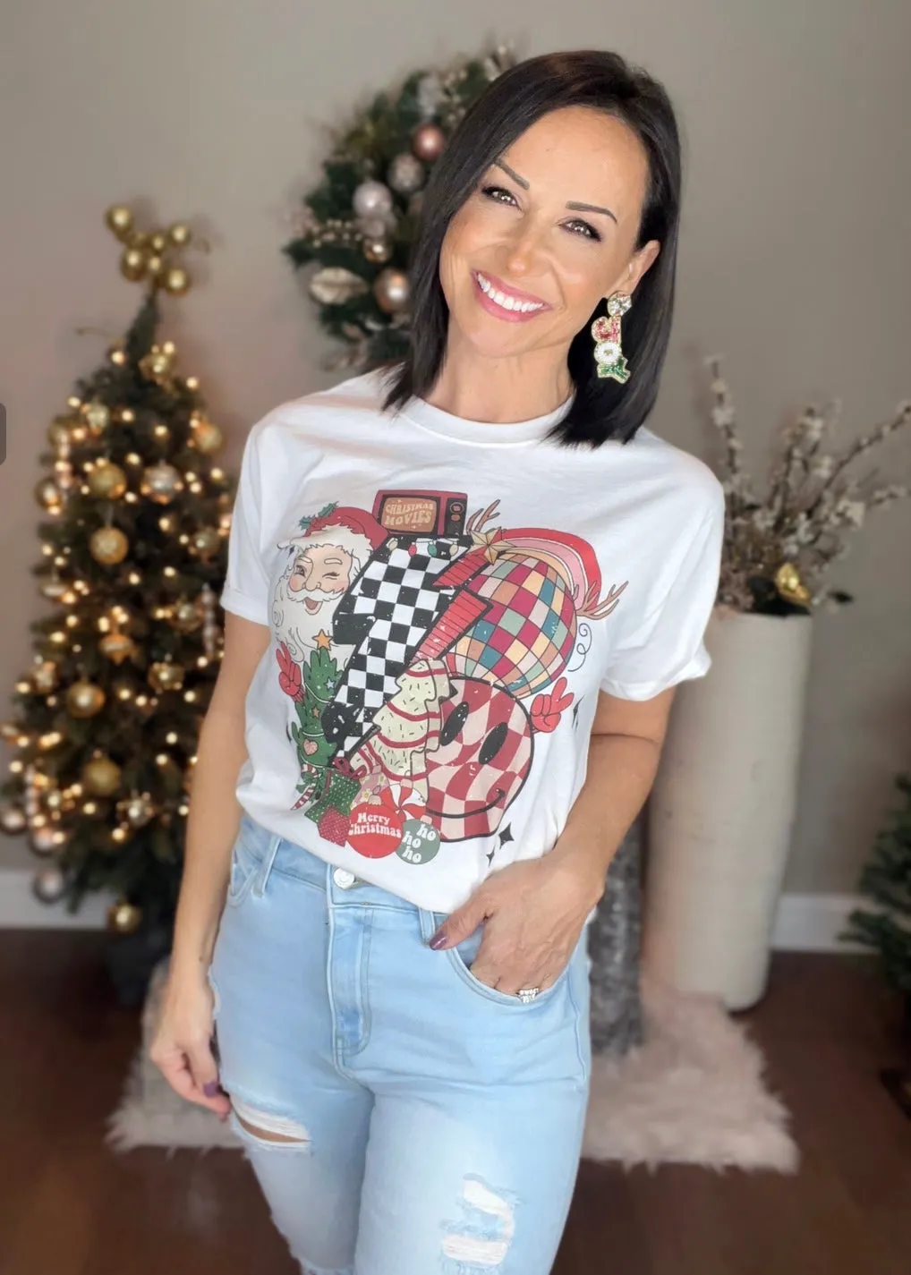 Retro Christmas Graphic T-Shirt