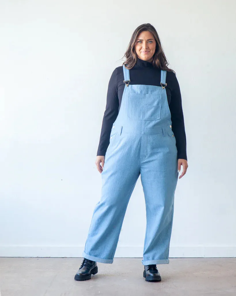 Riley Overalls Sewing Pattern by True Bias | Plus Sizes 14-32