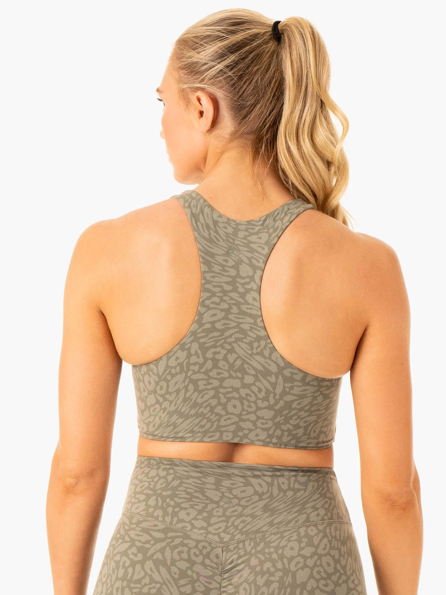 Rotation Sports Bra - Khaki Leopard