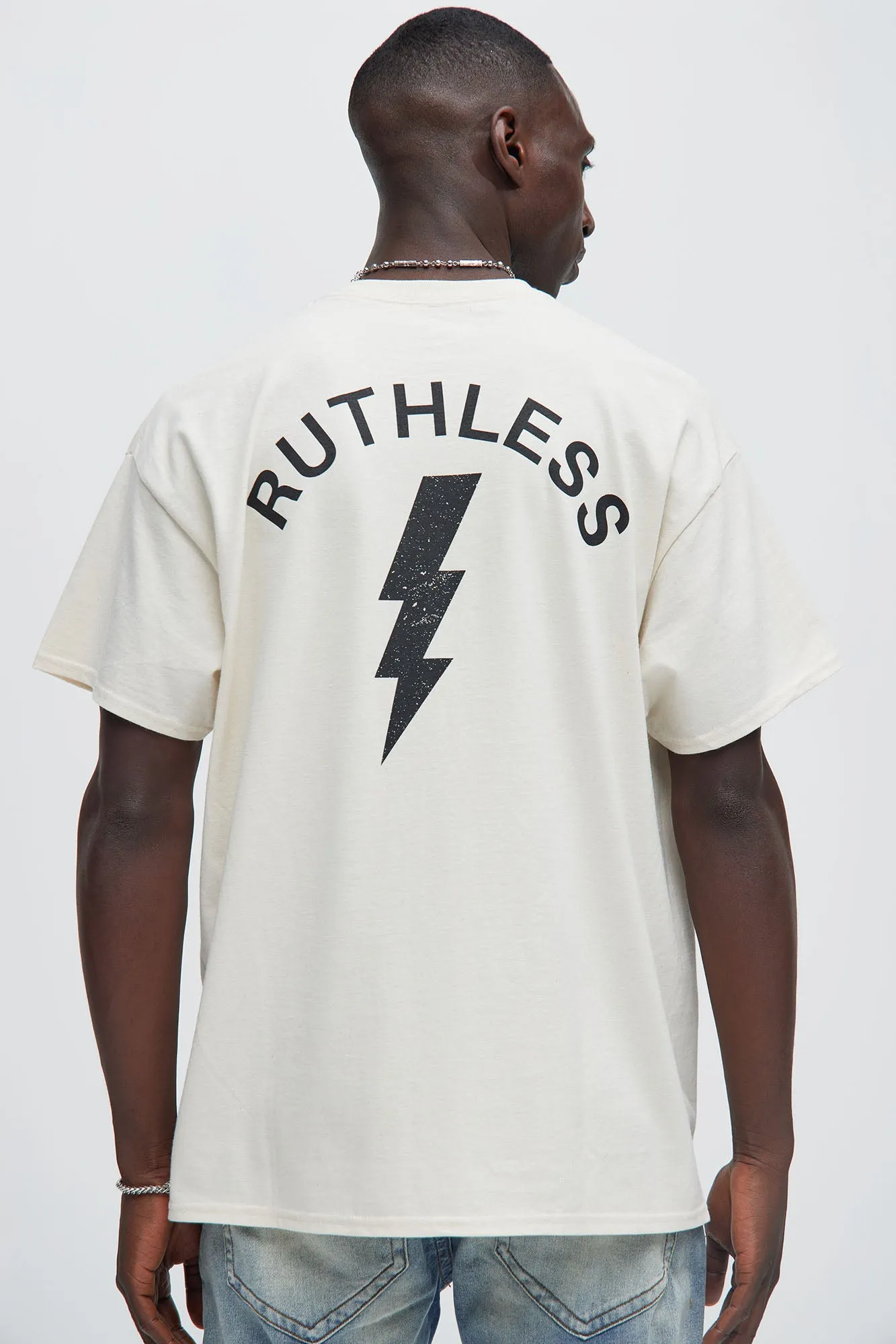 Ruthless Striker Oversized Short Sleeve Tee - Natural/Combo