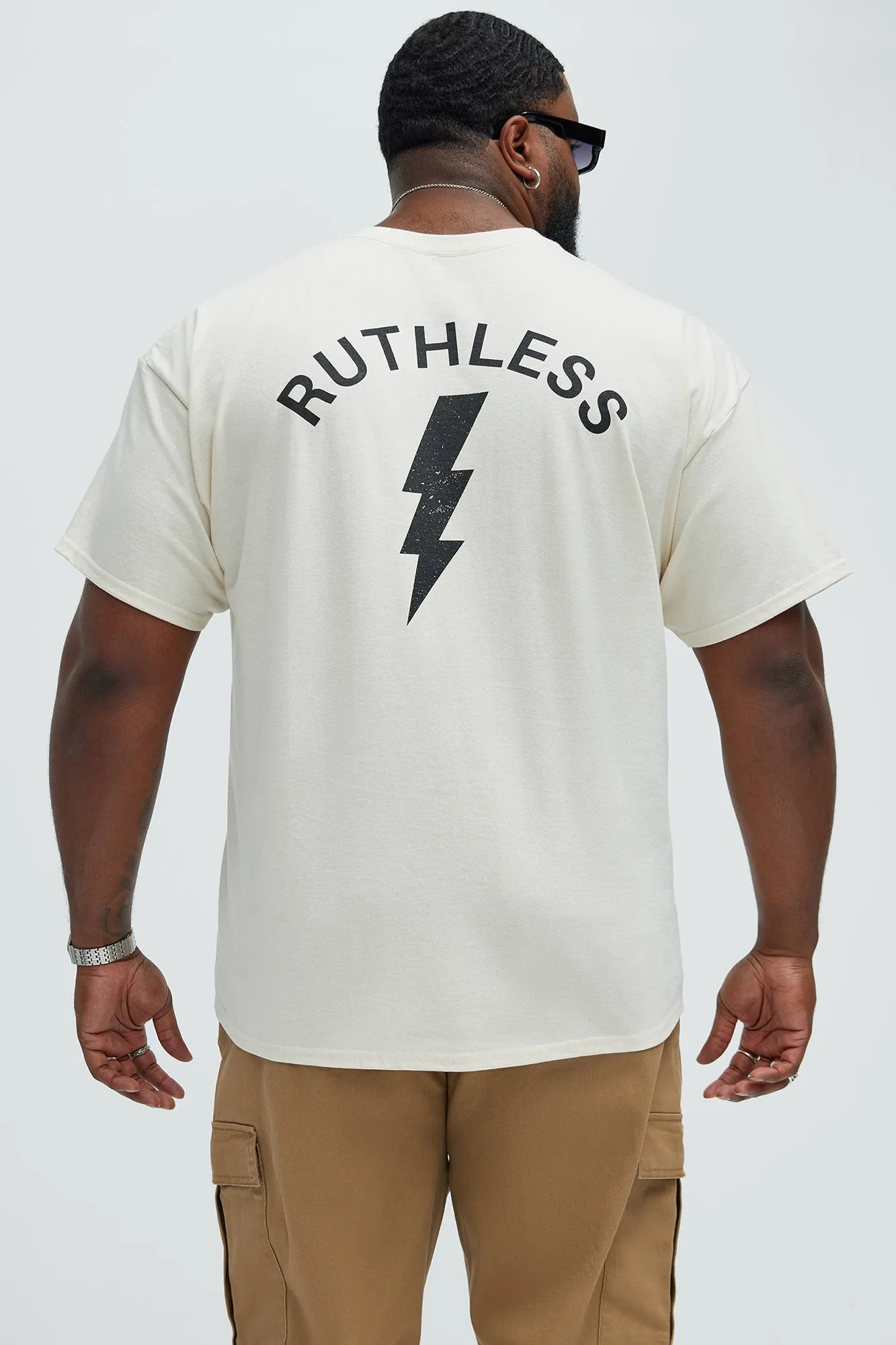 Ruthless Striker Oversized Short Sleeve Tee - Natural/Combo