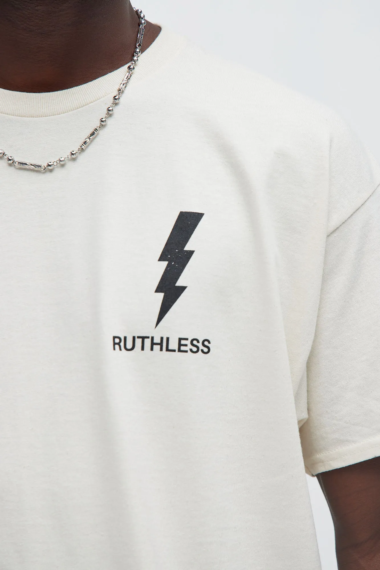 Ruthless Striker Oversized Short Sleeve Tee - Natural/Combo