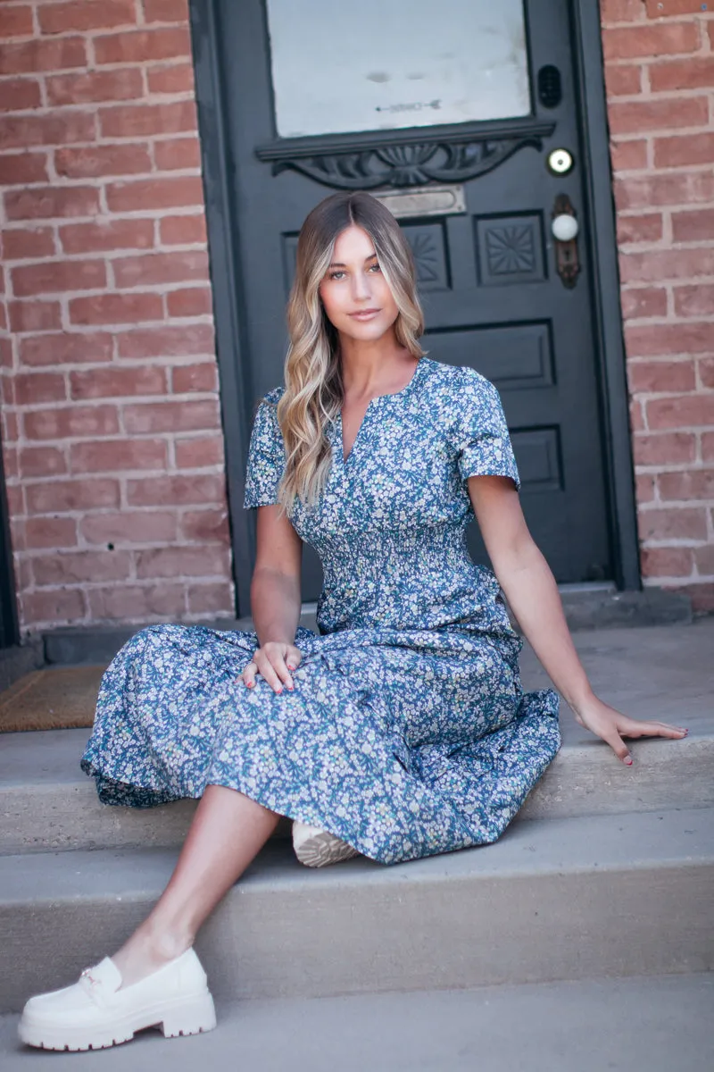 Ruya Blue Midi Dress