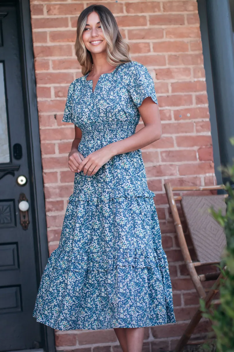 Ruya Blue Midi Dress