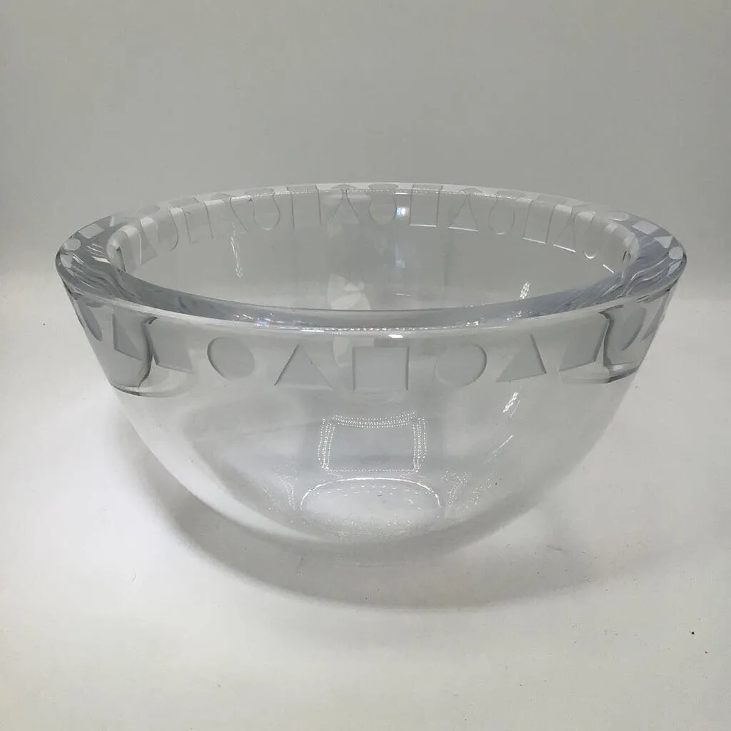 SASAKI WARD BENNETT DESIGNED SENDAI PATTERN CRYSTAL BOWL