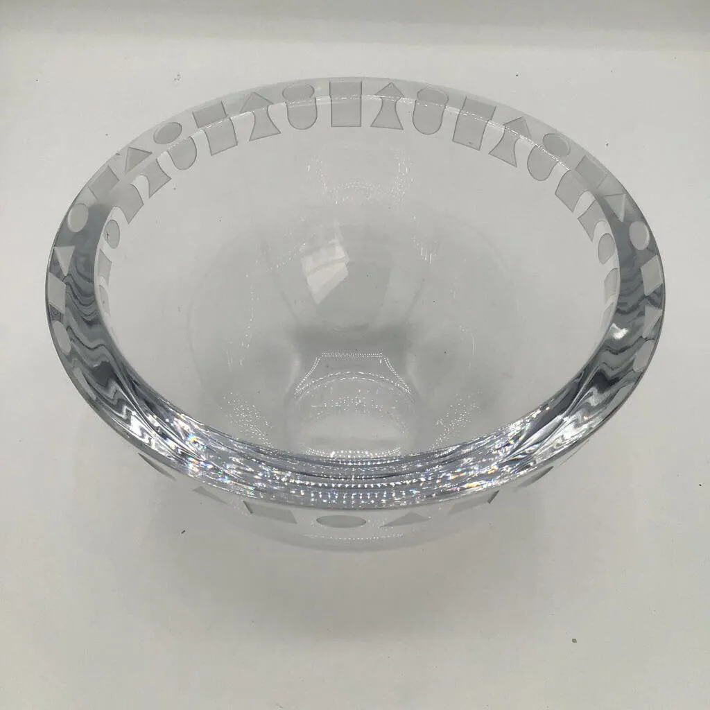 SASAKI WARD BENNETT DESIGNED SENDAI PATTERN CRYSTAL BOWL