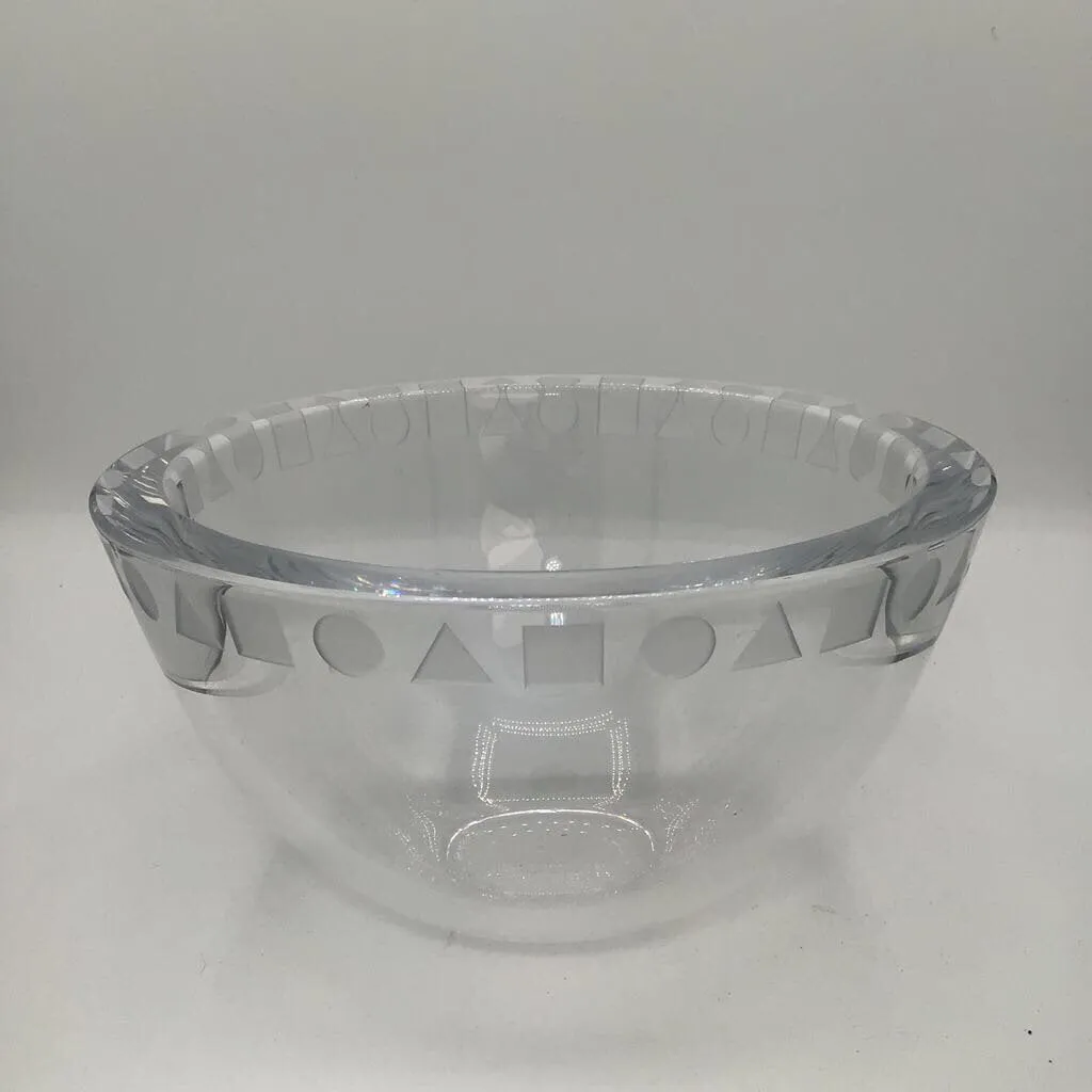 SASAKI WARD BENNETT DESIGNED SENDAI PATTERN CRYSTAL BOWL