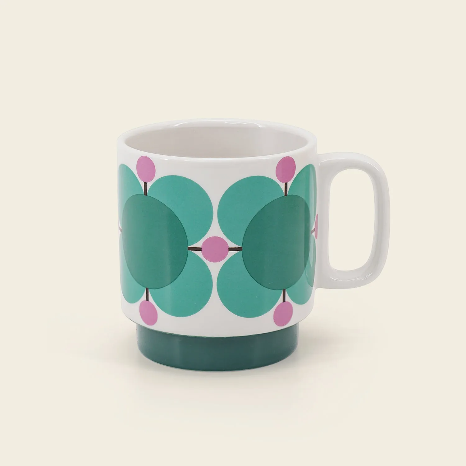 Set 2 Mugs - Atomic Flower Jewel/Latte