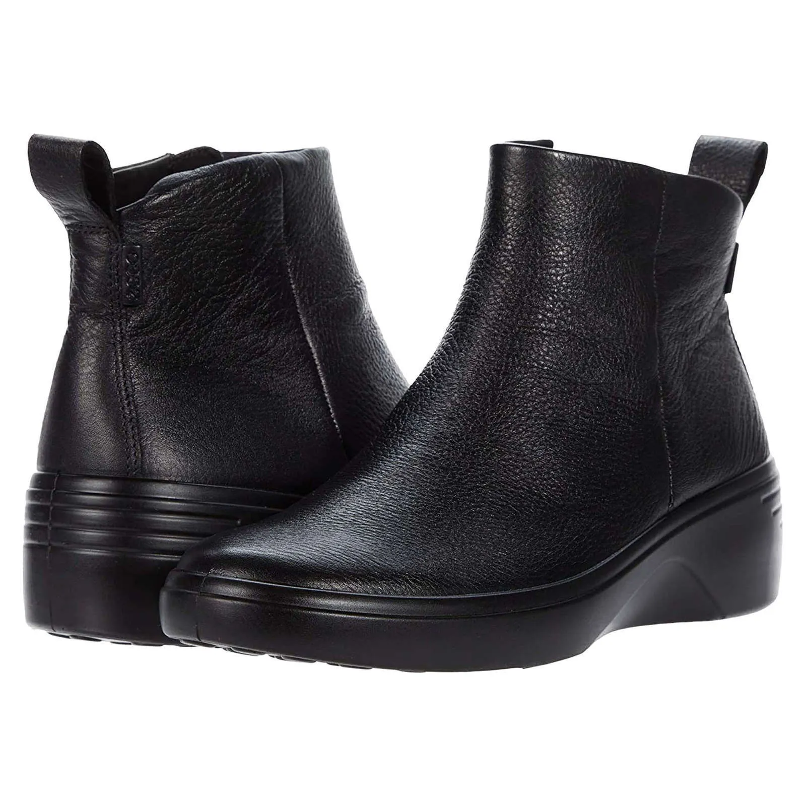 Soft 7 Wedge Leather Women's Zip-Up Ankle Boots