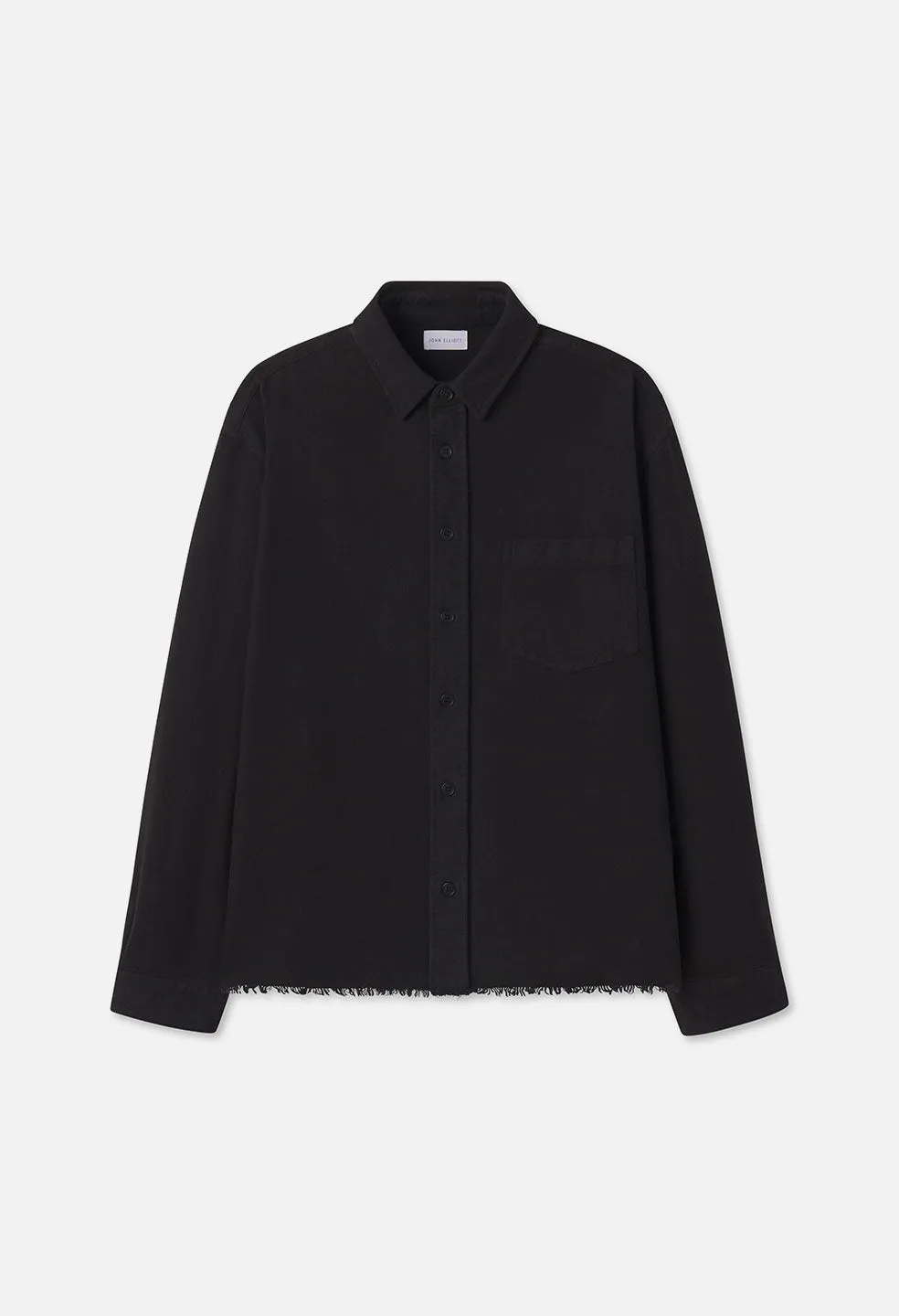 Solid Hemi Oversized Shirt / Black