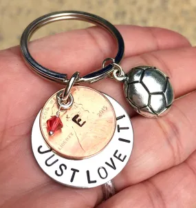 Sport Keychains, Graduation Gifts, Coach Keychains, Hand Stamped Sports Keychain with Your Message, Custom Keychains, Grad Gifts