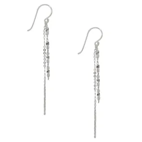 Sterling Silver Double Chain Earrings