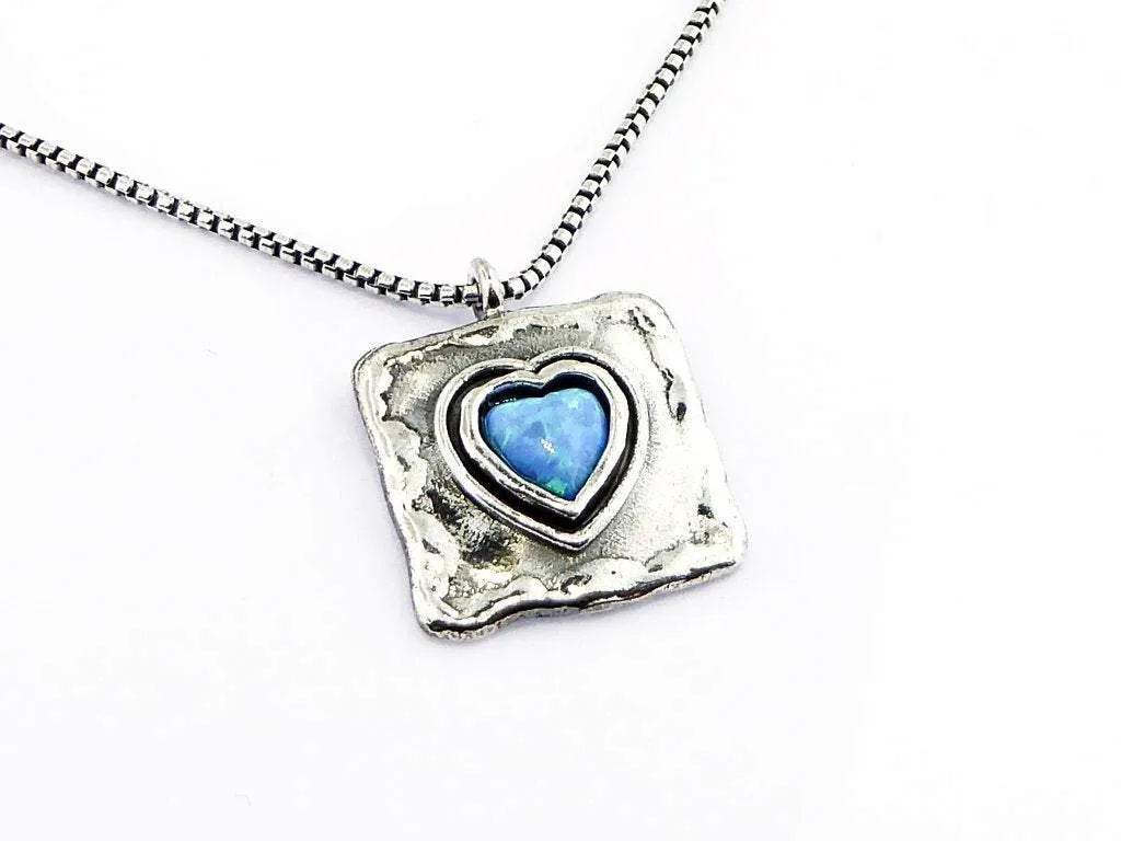 Sterling silver love heart necklace woman, Christmas gift necklace